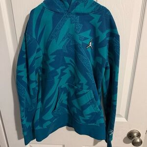 Jordan Teal and Blue Kids Hoodie